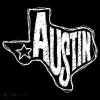 Austin Texas State Retro Outline Map Ornament thumb 1
