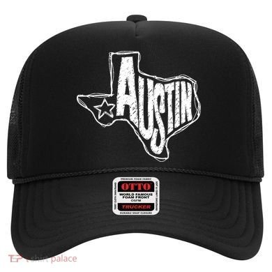 Austin Texas State Retro Outline Map Hat