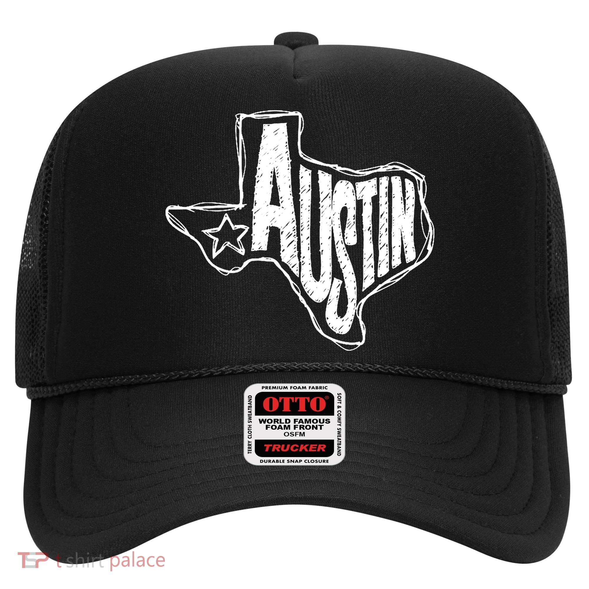 Austin Texas State Retro Outline Map Hat
