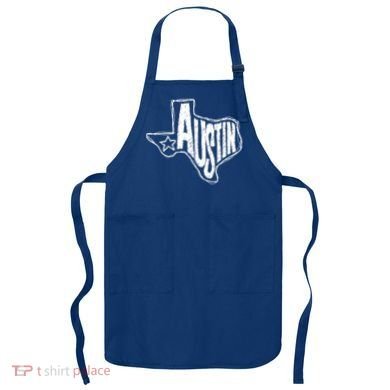 Austin Texas State Retro Outline Map Apron