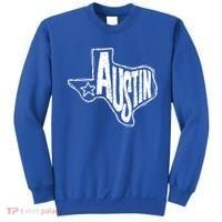 Austin Texas State Retro Outline Map Sweatshirt thumb 0