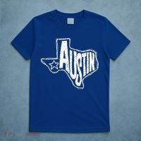 Austin Texas State Retro Outline Map T-Shirt thumb 5