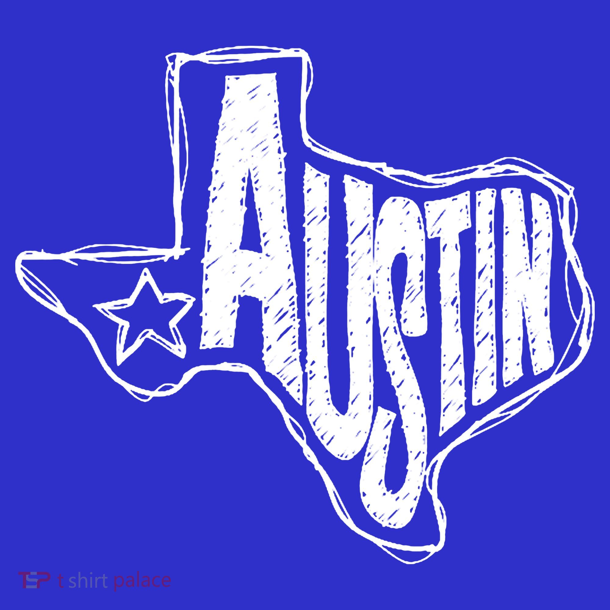 Austin Texas State Retro Outline Map Coaster