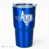 Austin Texas State Retro Outline Map Tumbler thumb 0