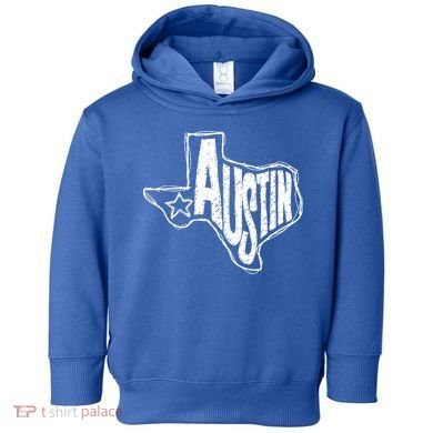 Austin Texas State Retro Outline Map Toddler Hoodie