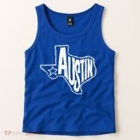 Austin Texas State Retro Outline Map Tank Top thumb 2