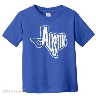 Austin Texas State Retro Outline Map Toddler T-Shirt