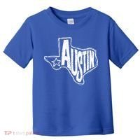 Austin Texas State Retro Outline Map Toddler T-Shirt thumb 0