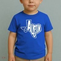 Austin Texas State Retro Outline Map Toddler T-Shirt thumb 2