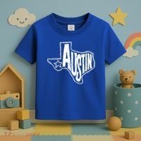 Austin Texas State Retro Outline Map Toddler T-Shirt thumb 3