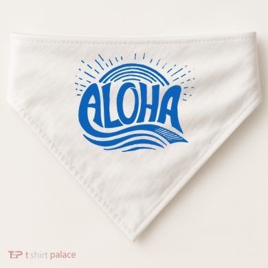 Aloha Tropical Surfer USA-Made Doggie Bandana