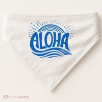 Aloha Tropical Surfer USA-Made Doggie Bandana thumb 0