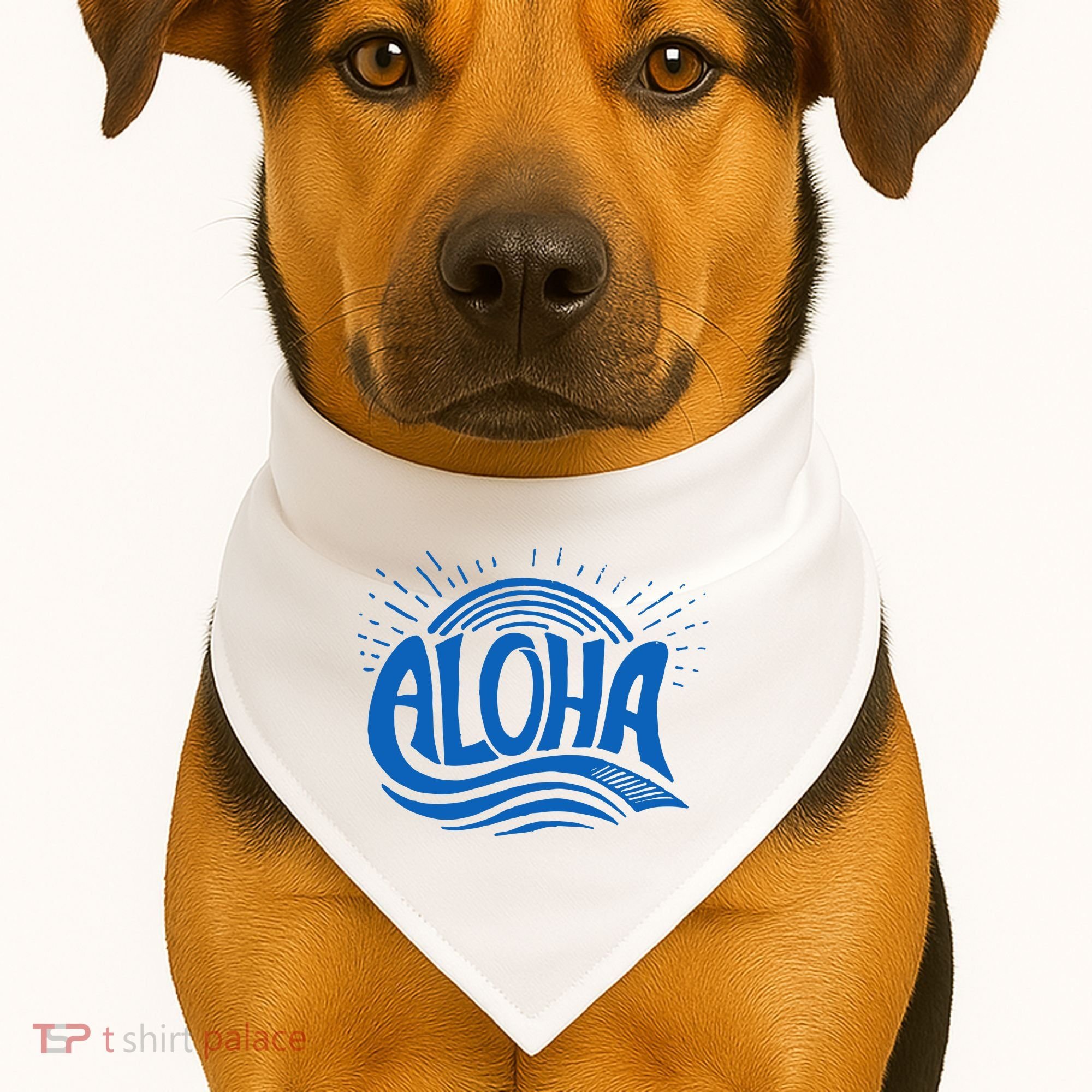 Aloha Tropical Surfer USA-Made Doggie Bandana