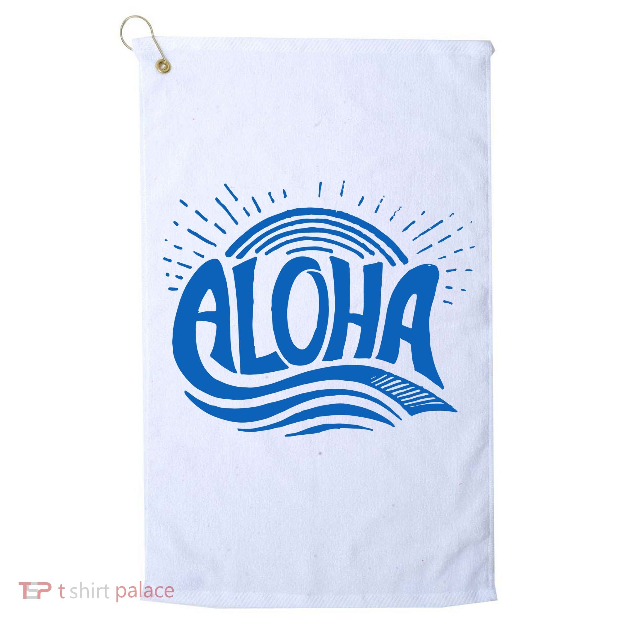 Aloha Tropical Surfer Golf Towel