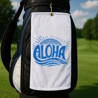 Aloha Tropical Surfer Golf Towel thumb 2