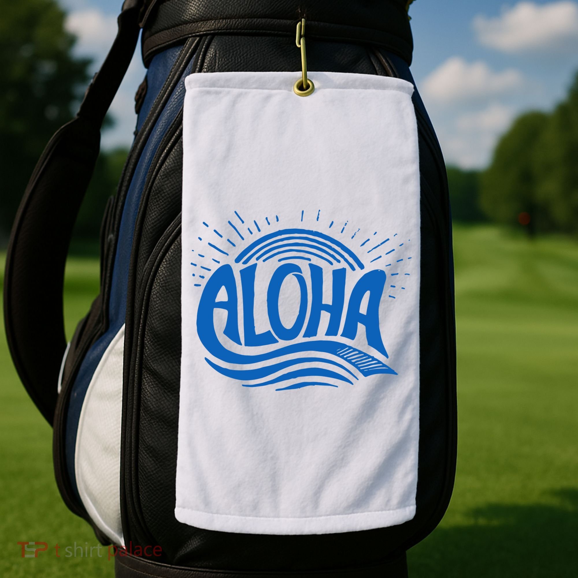 Aloha Tropical Surfer Golf Towel