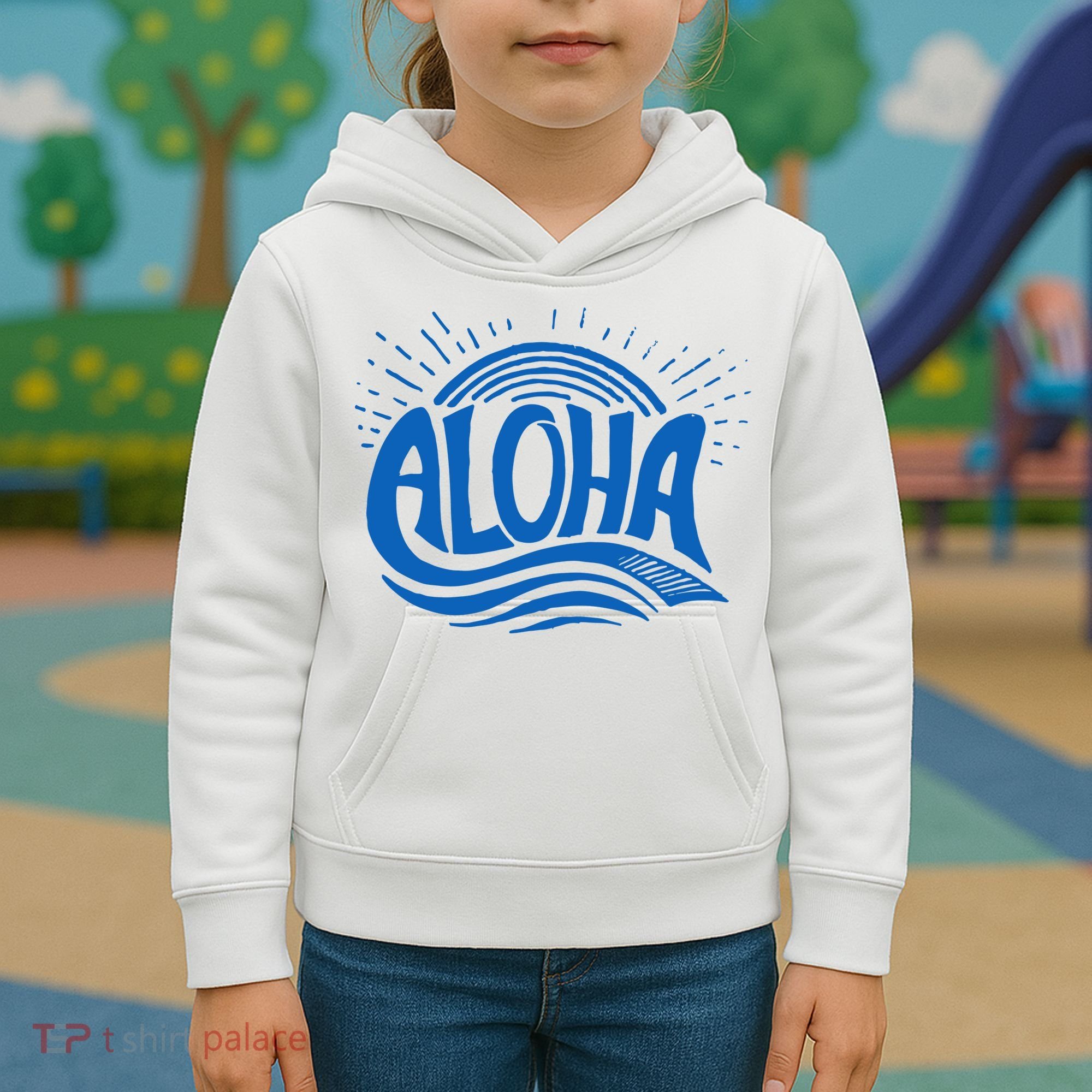 Aloha Tropical Surfer Kids Hoodie