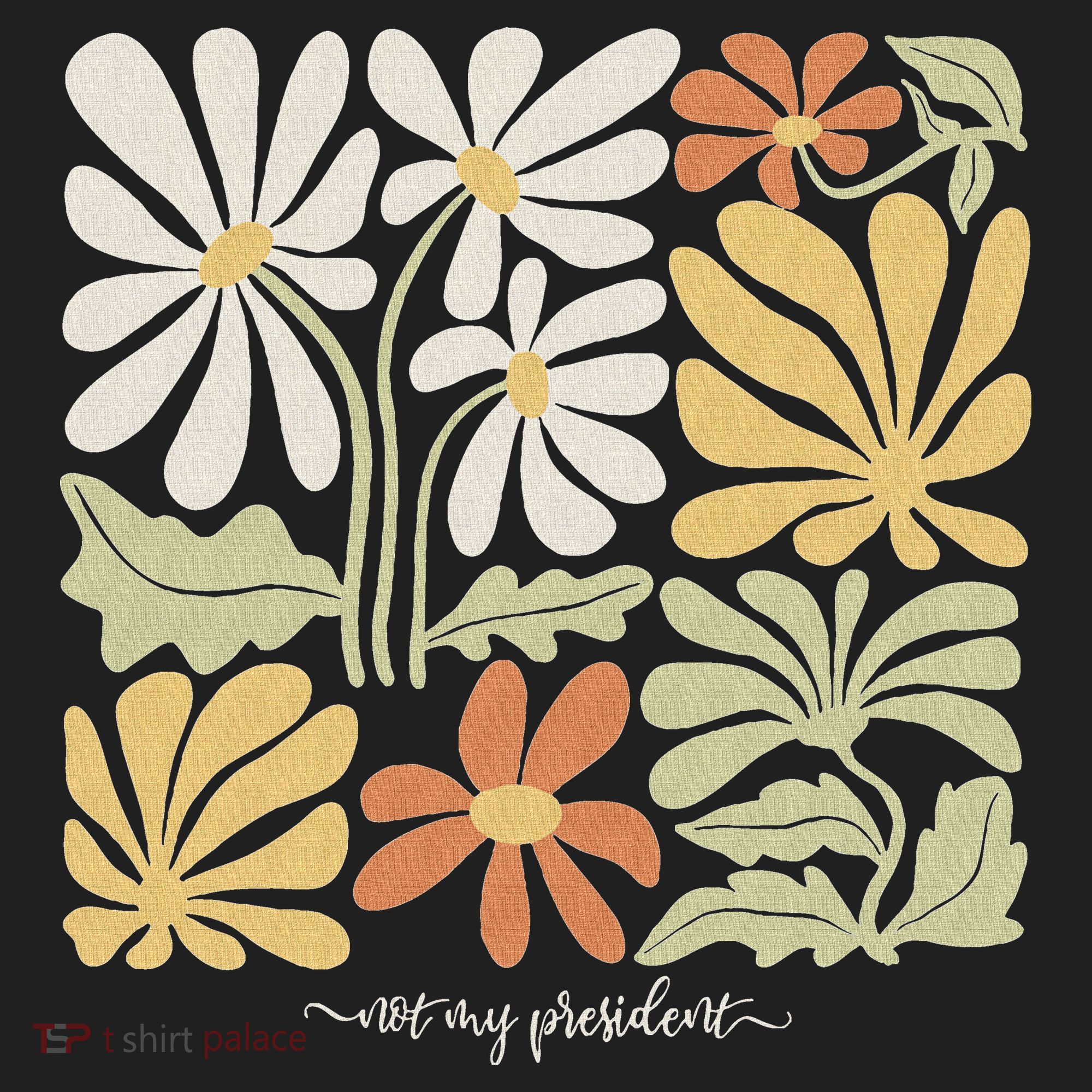 Anti Trump Subtle Not My President Flowers Hat