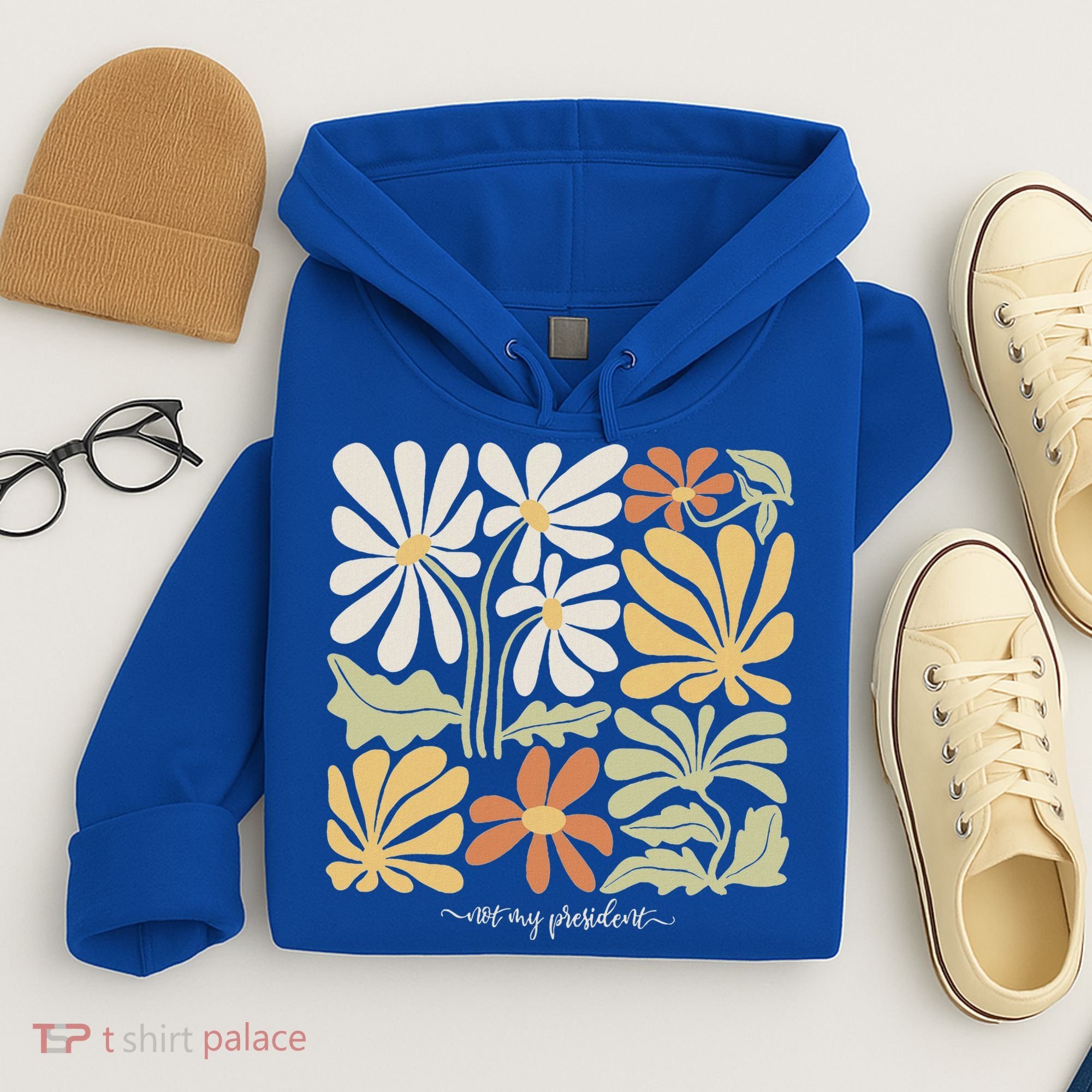 Anti Trump Subtle Not My President Flowers Hoodie