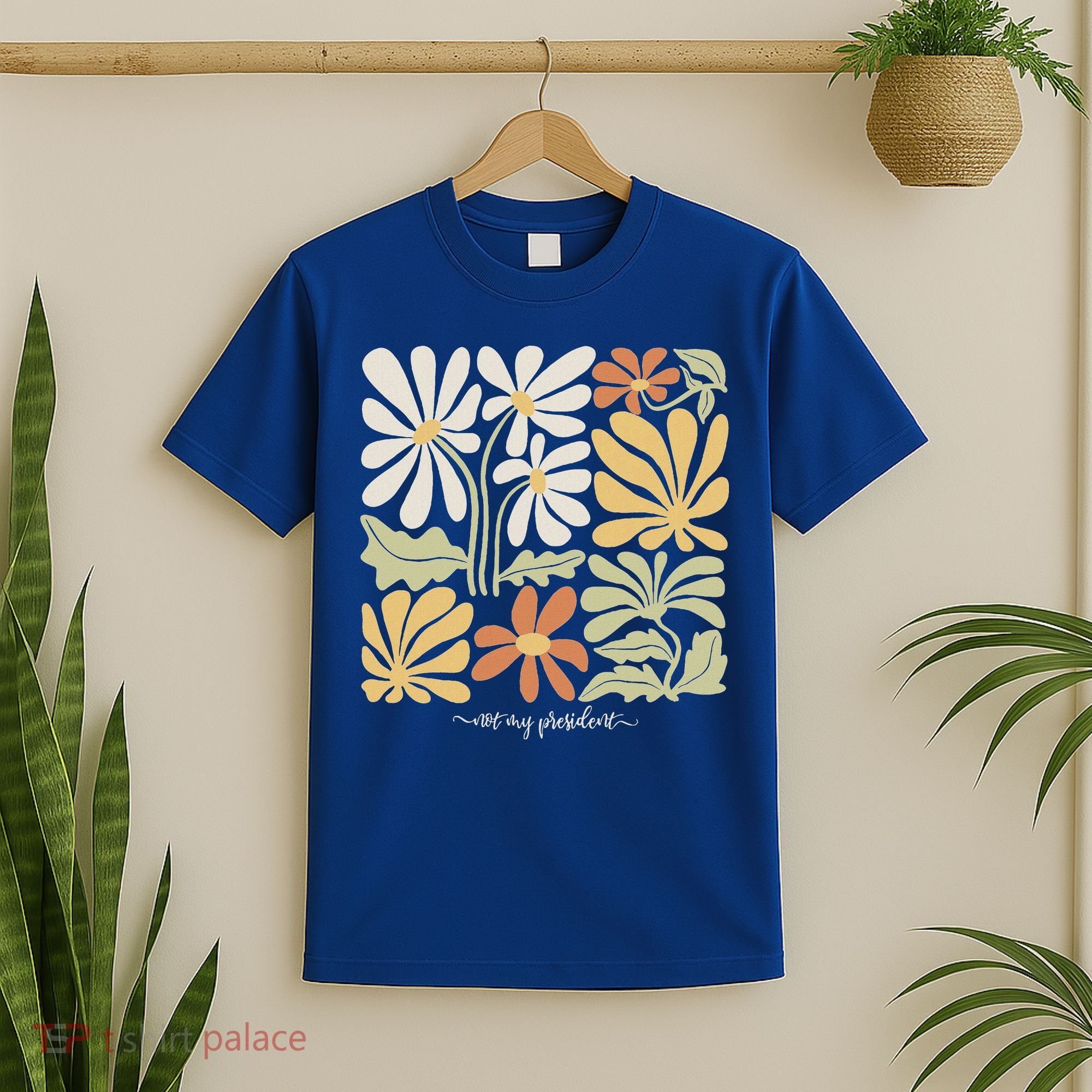 Anti Trump Subtle Not My President Flowers T-Shirt