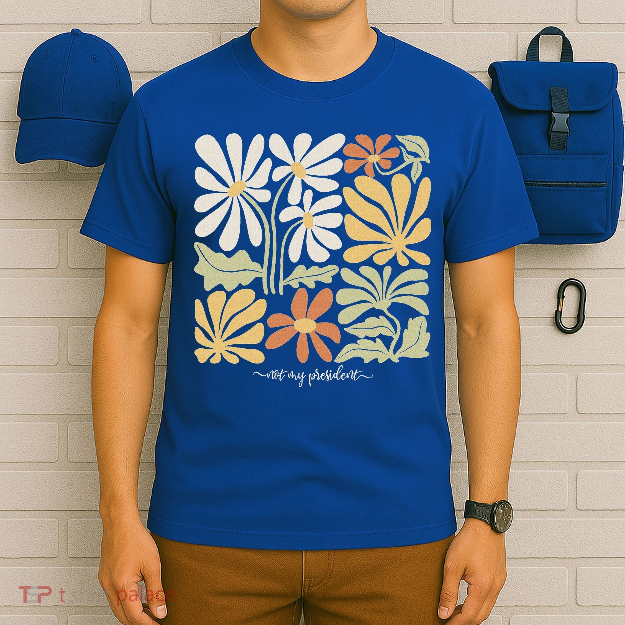 Anti Trump Subtle Not My President Flowers T-Shirt