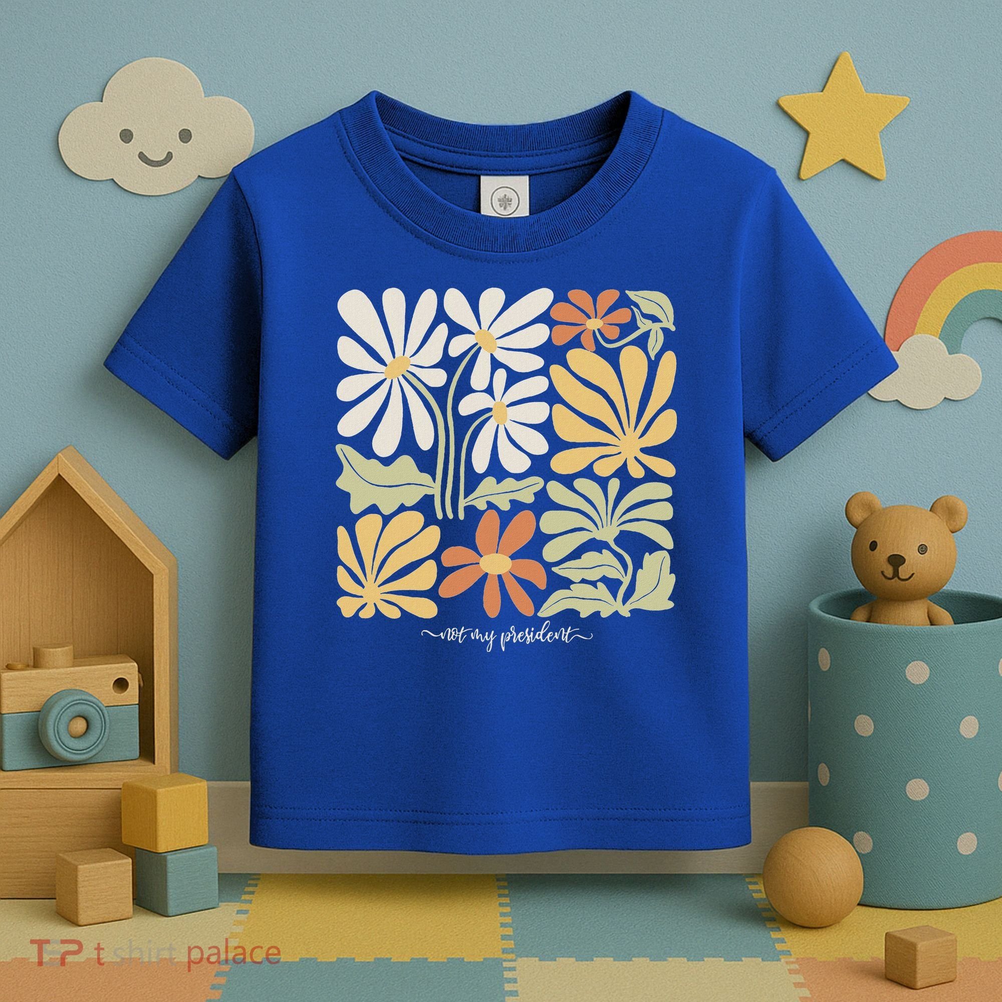 Anti Trump Subtle Not My President Flowers Toddler T-Shirt