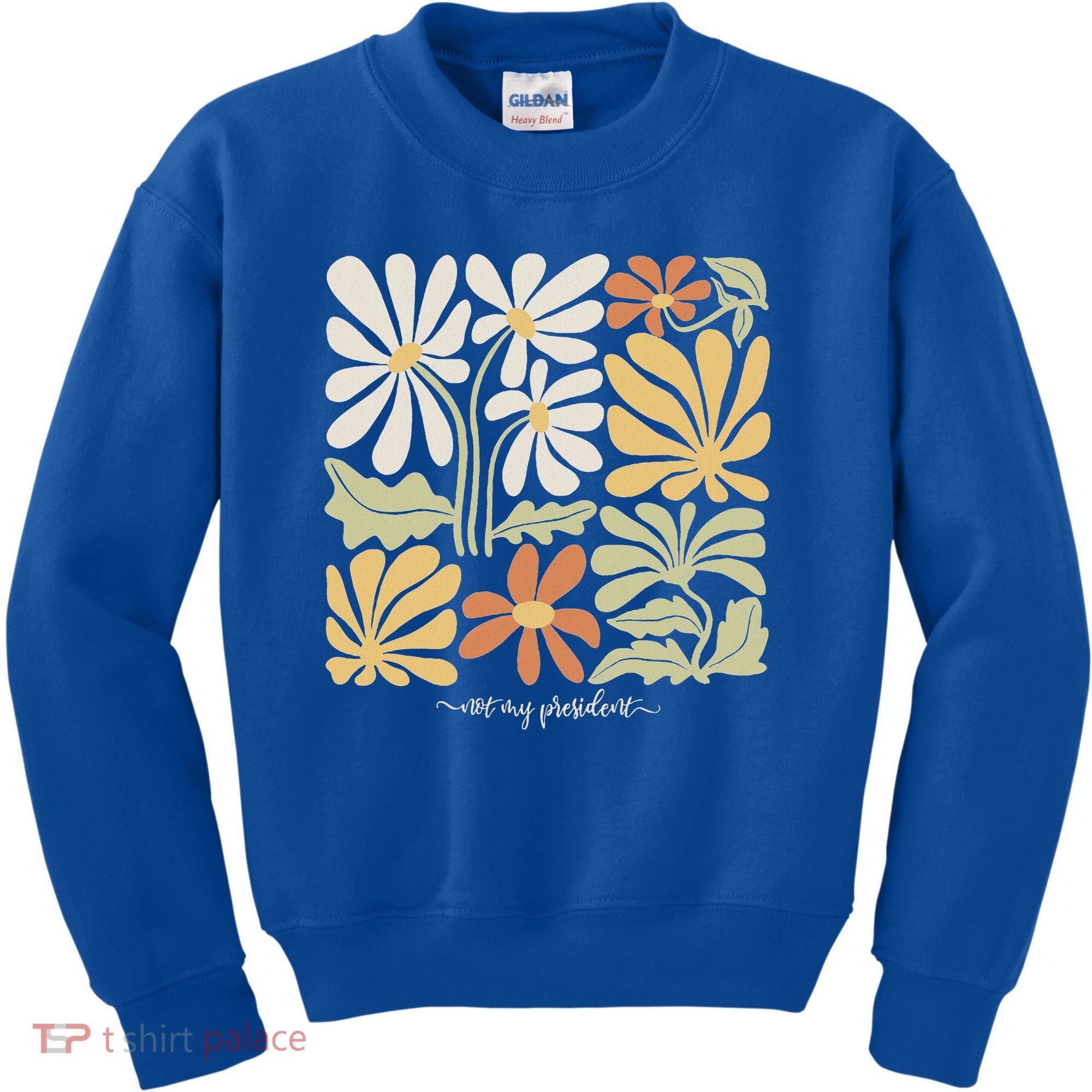 Anti Trump Subtle Not My President Flowers Kids Sweatshirt