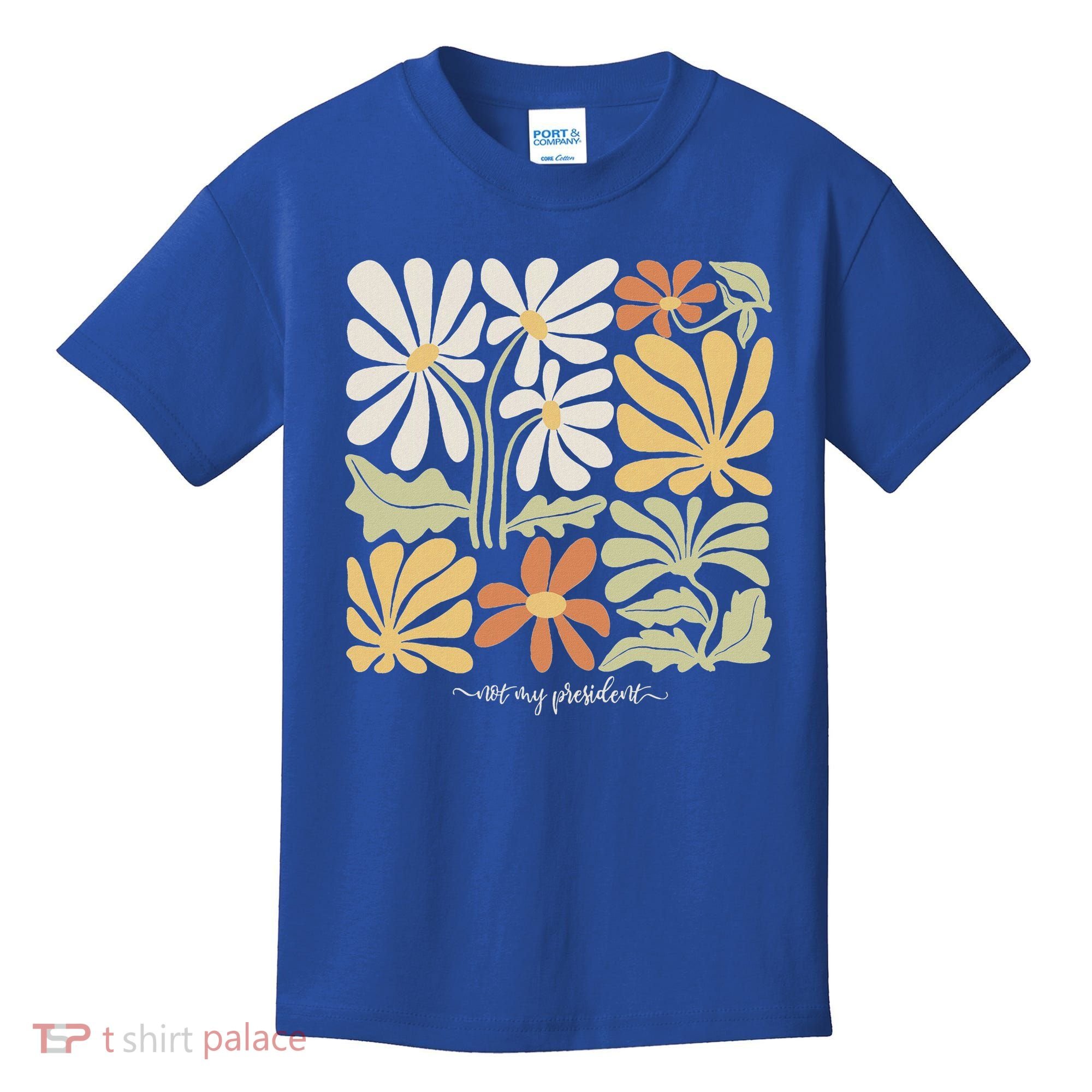Anti Trump Subtle Not My President Flowers Kids T-Shirt