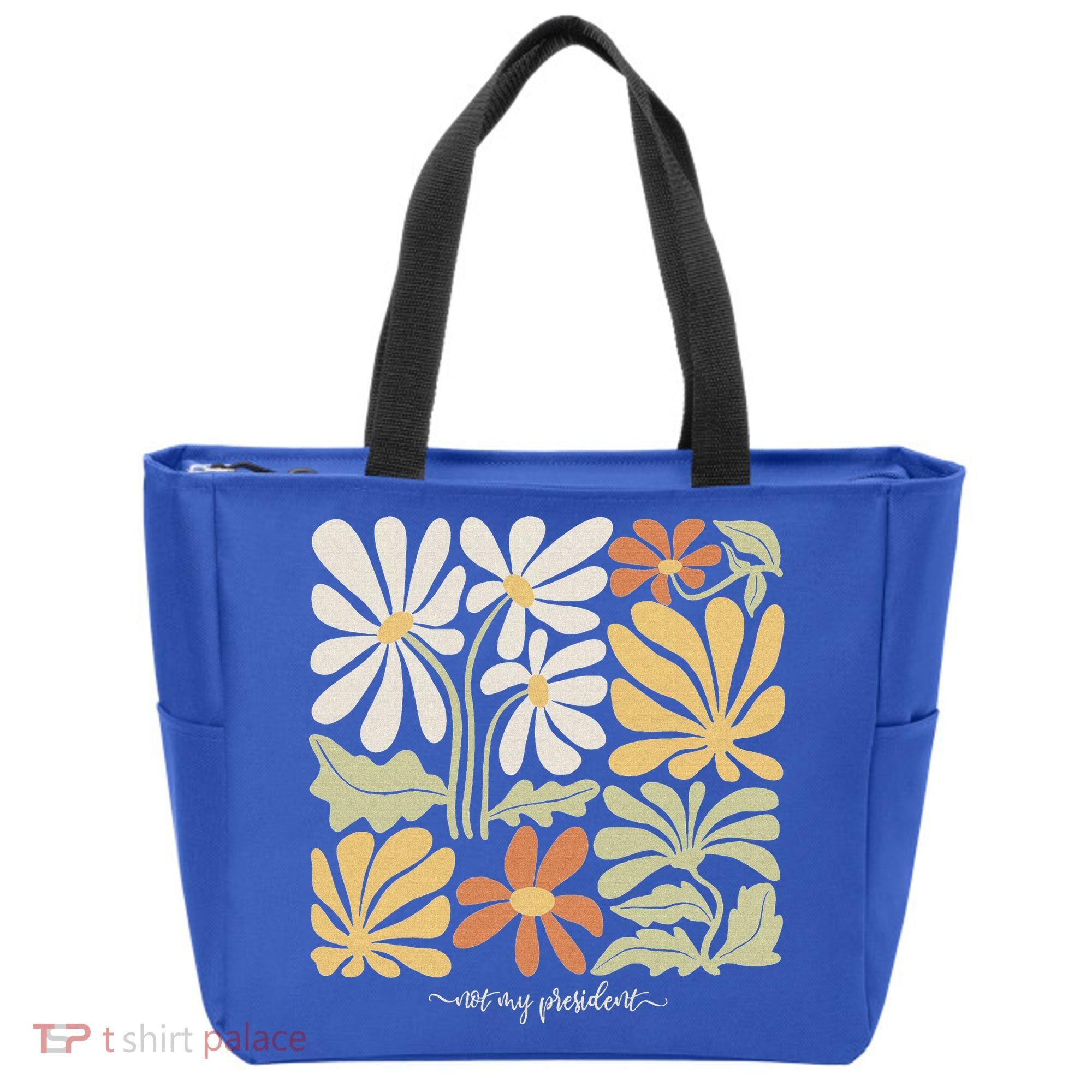 Anti Trump Subtle Not My President Flowers Tote Bag