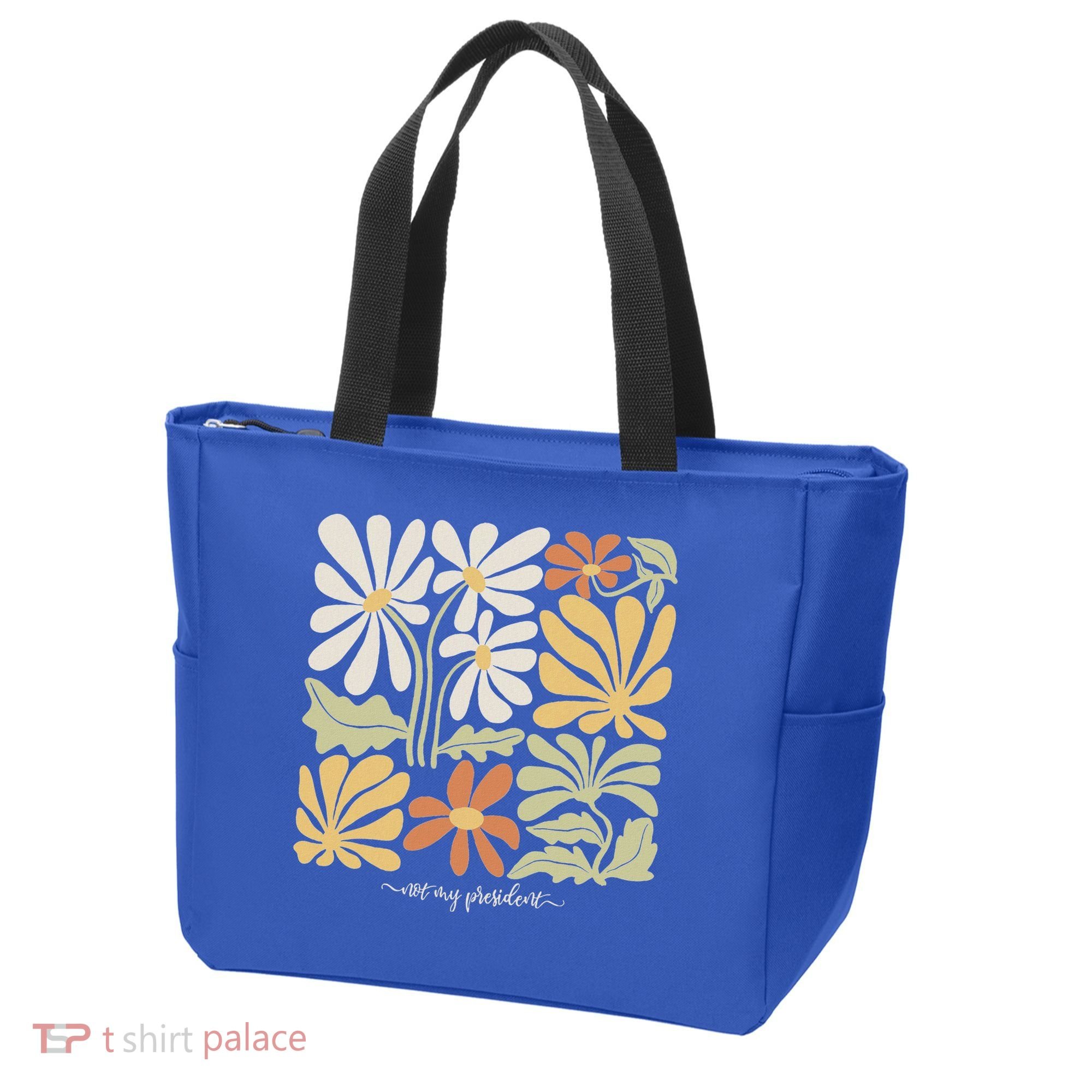 Anti Trump Subtle Not My President Flowers Tote Bag
