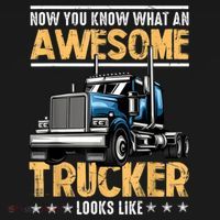 Awesome Trucker Semi Truck Driver 18 Wheeler Mechanic Funny Bucket Hat thumb 4