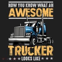 Awesome Trucker Semi Truck Driver 18 Wheeler Mechanic Funny Hat thumb 2