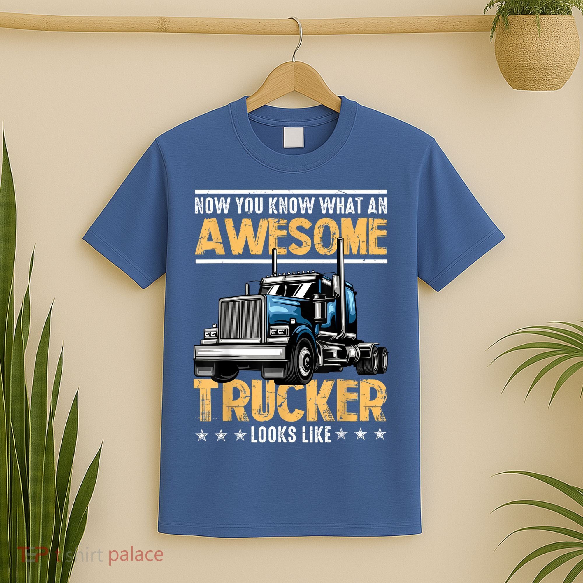 Awesome Trucker Semi Truck Driver 18 Wheeler Mechanic Funny T-Shirt