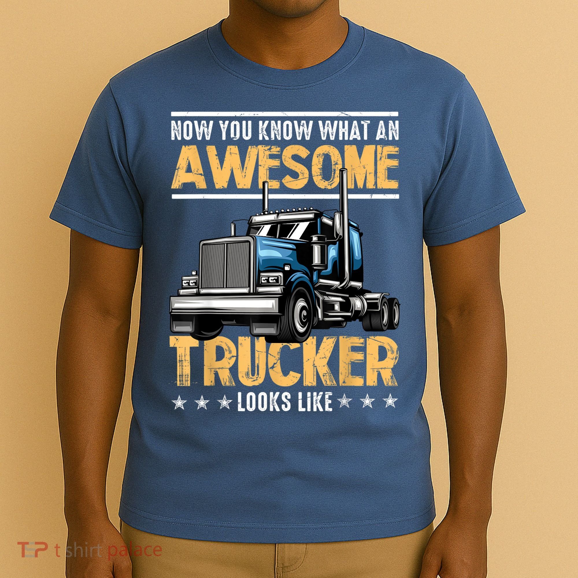 Awesome Trucker Semi Truck Driver 18 Wheeler Mechanic Funny T-Shirt