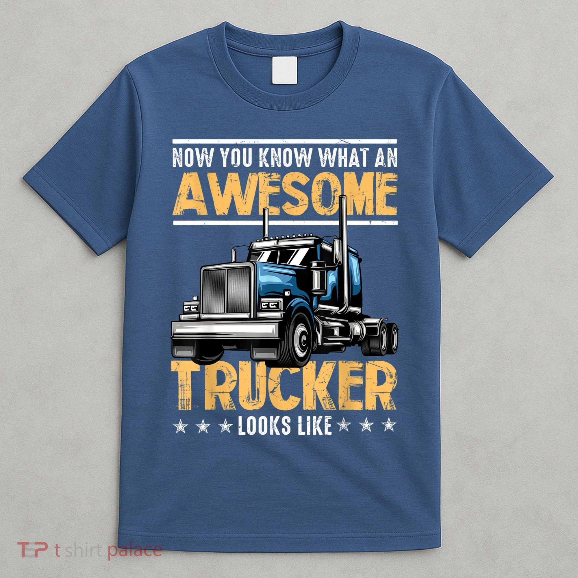 Awesome Trucker Semi Truck Driver 18 Wheeler Mechanic Funny T-Shirt