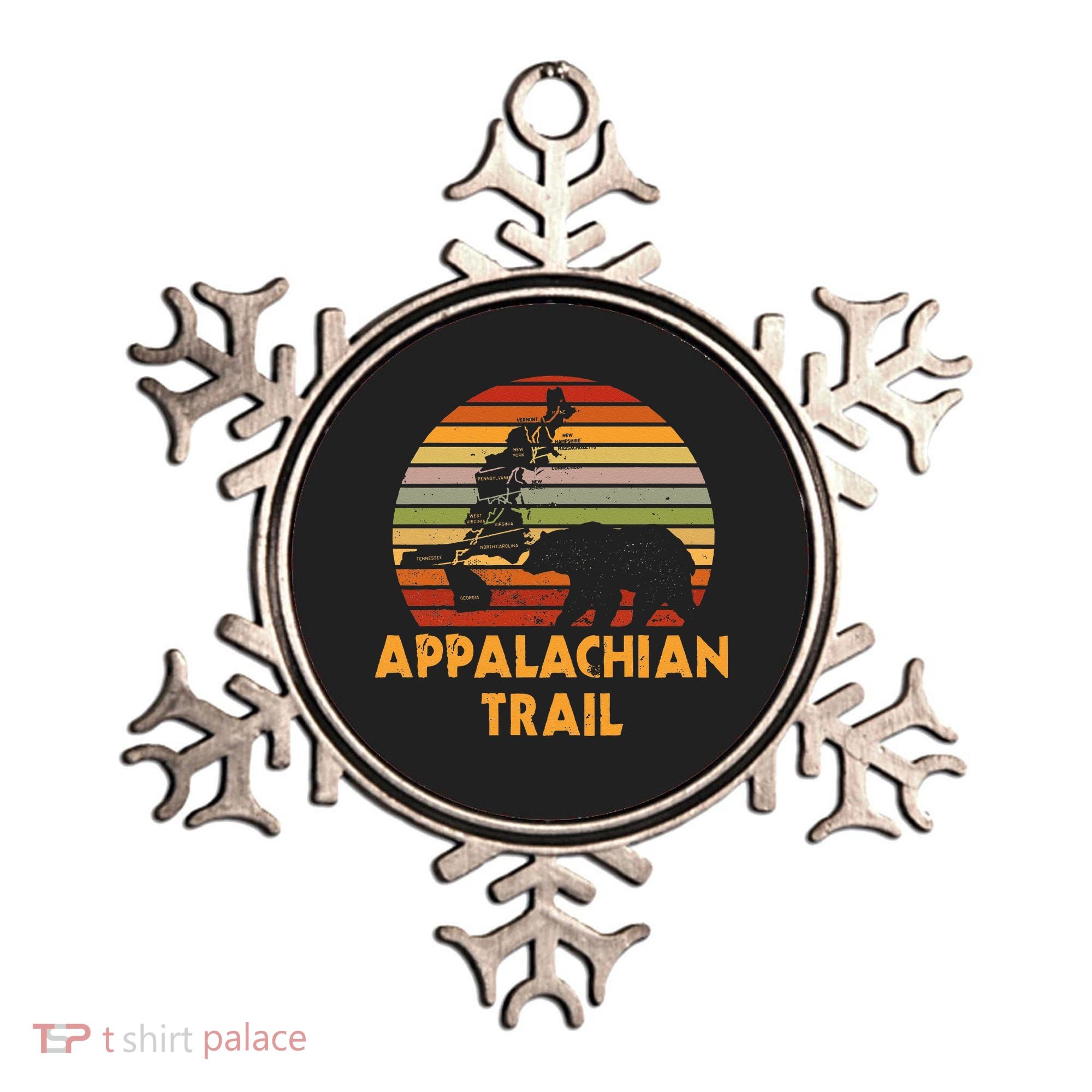 Appalachian Trail Symbol Word Cloud With US Staates Ornament