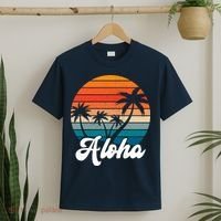Aloha Tropical Sunset Vintage Vacation T-Shirt thumb 2