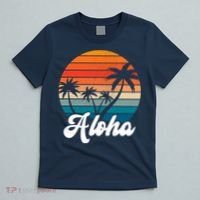 Aloha Tropical Sunset Vintage Vacation T-Shirt thumb 5