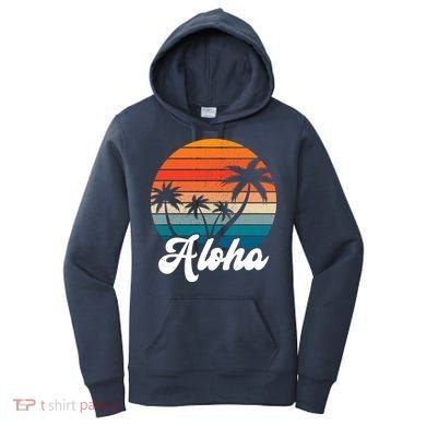 Aloha Tropical Sunset Vintage Vacation Women's Hoodie