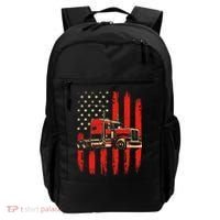 American Trucker Semi Truck Driver Trucking Backpack thumb 0