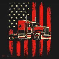 American Trucker Semi Truck Driver Trucking Bucket Hat thumb 4