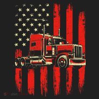 American Trucker Semi Truck Driver Trucking Hat thumb 2