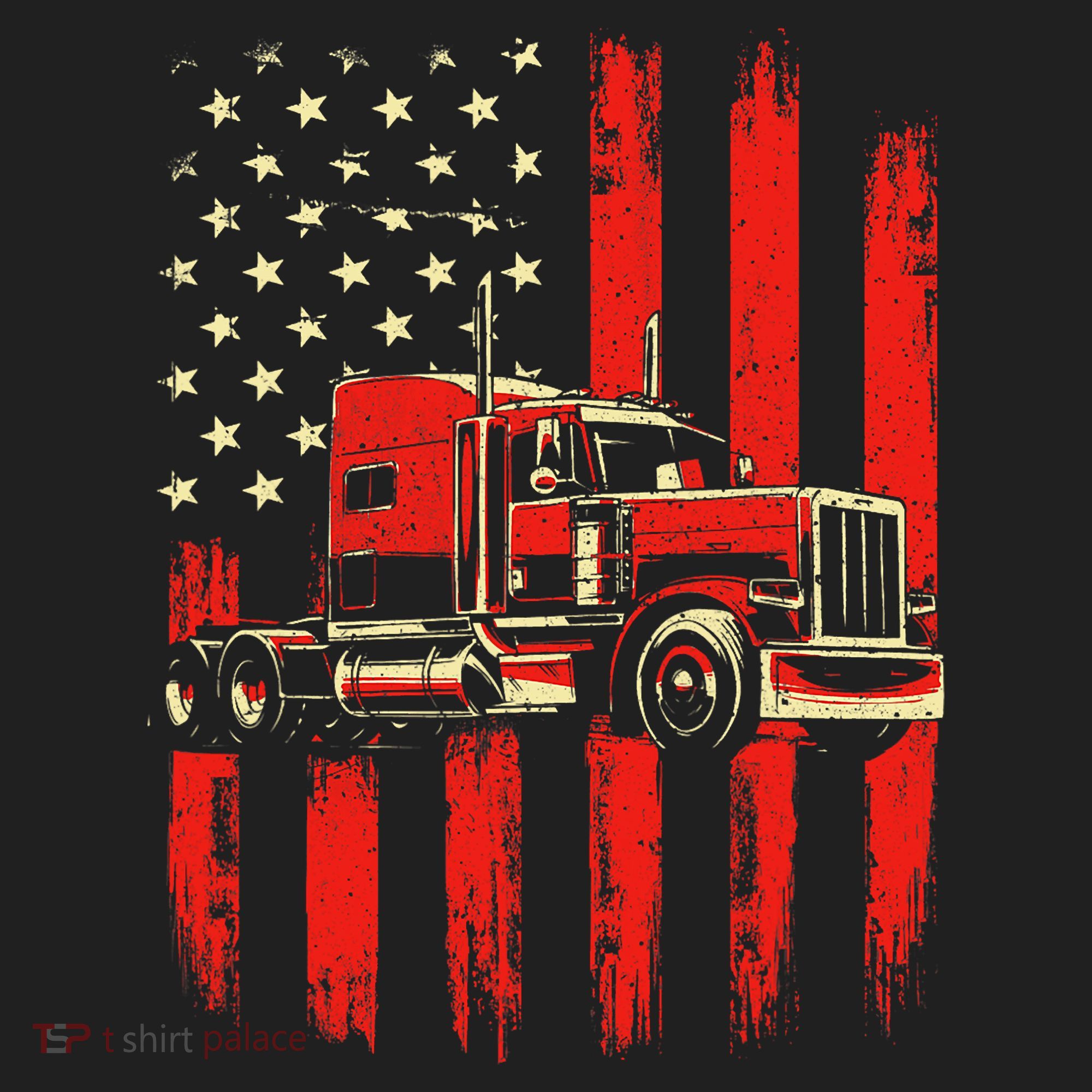 American Trucker Semi Truck Driver Trucking Hat