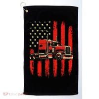 American Trucker Semi Truck Driver Trucking Golf Towel thumb 0