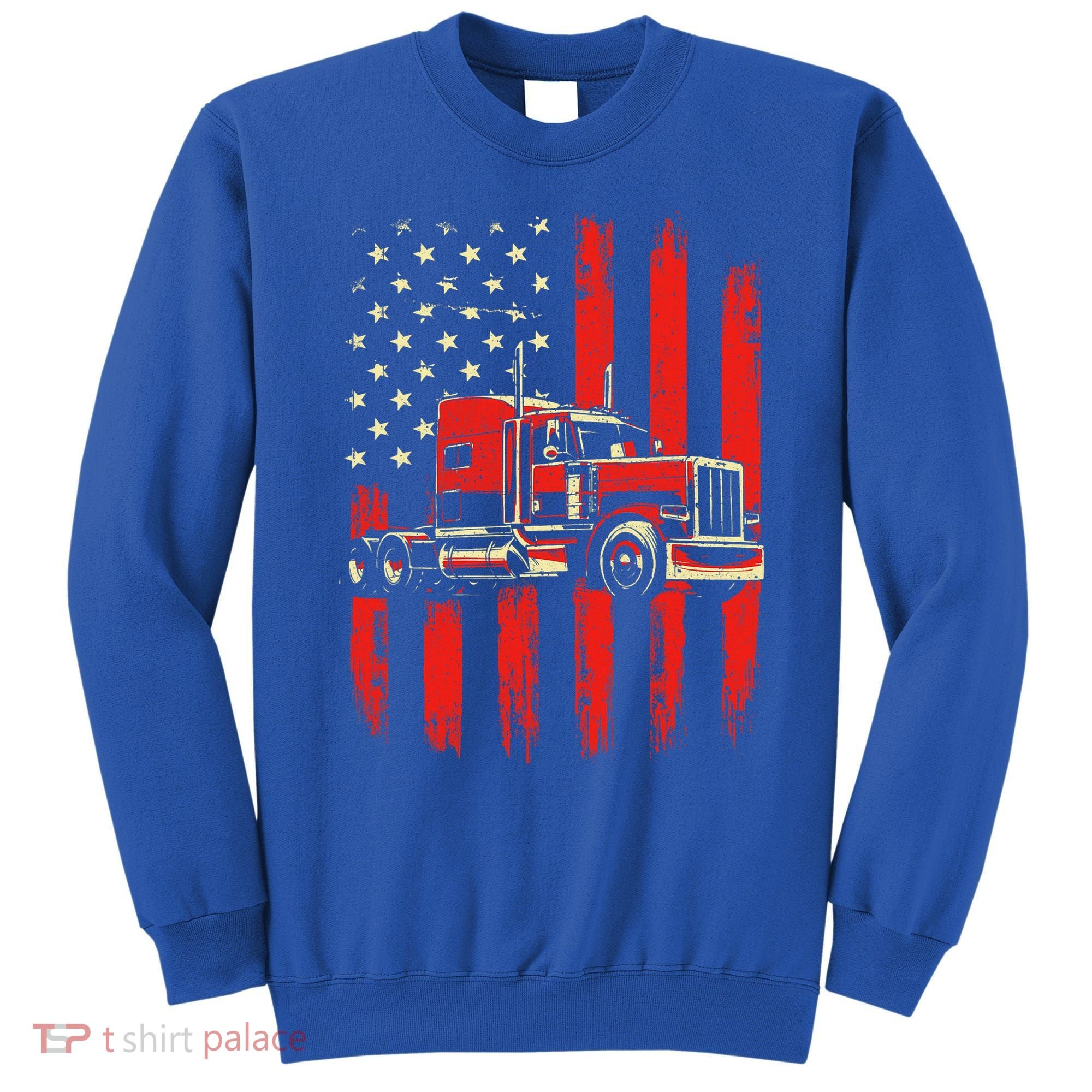 American Trucker Semi Truck Driver Trucking Sweatshirt