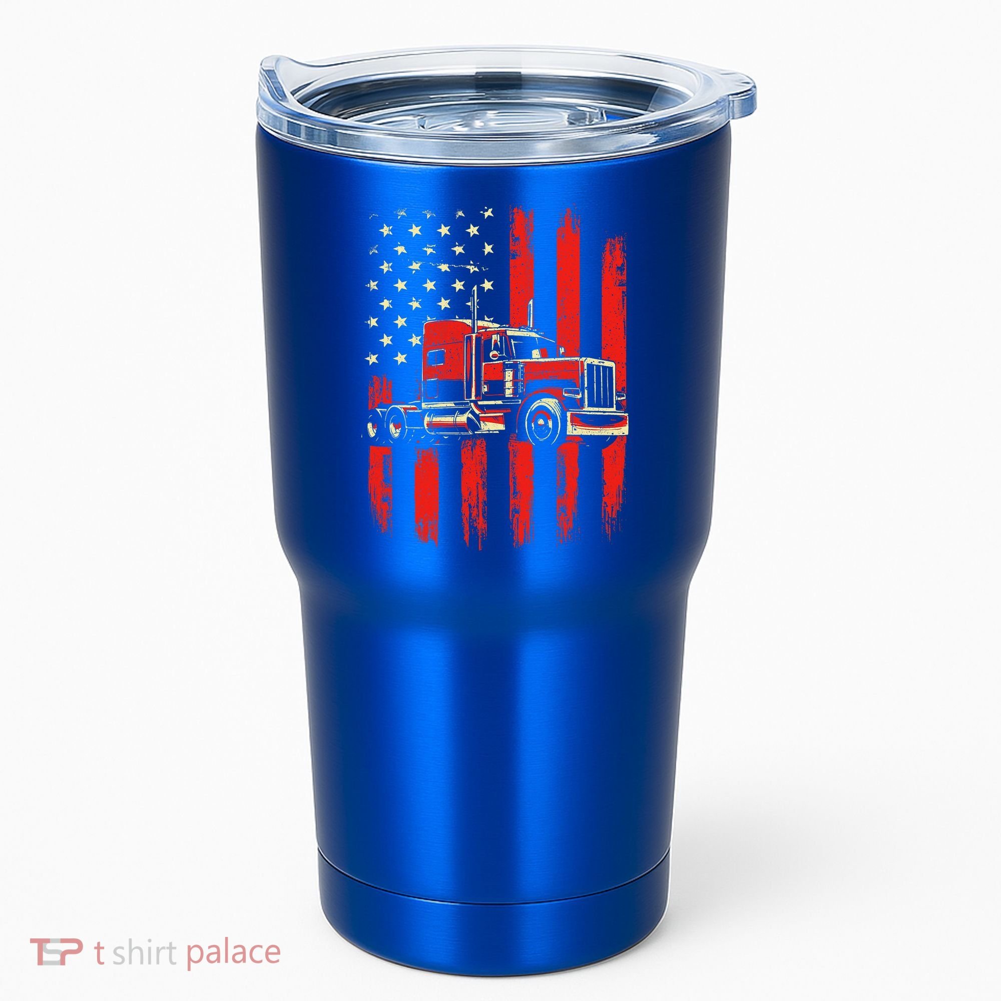 American Trucker Semi Truck Driver Trucking Tumbler