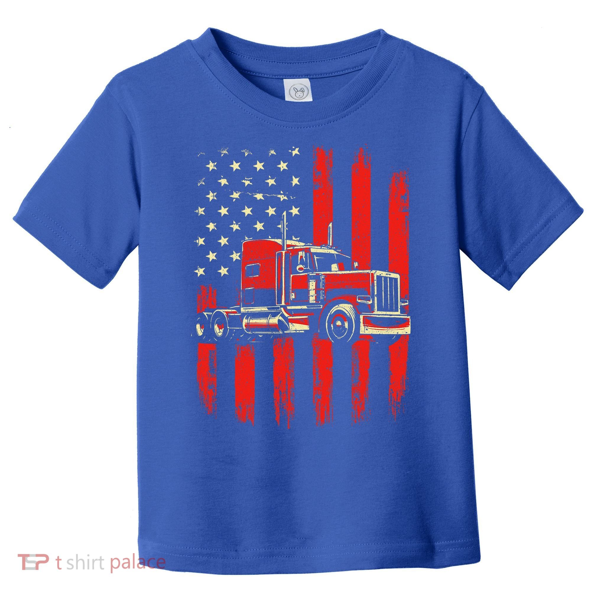 American Trucker Semi Truck Driver Trucking Toddler T-Shirt