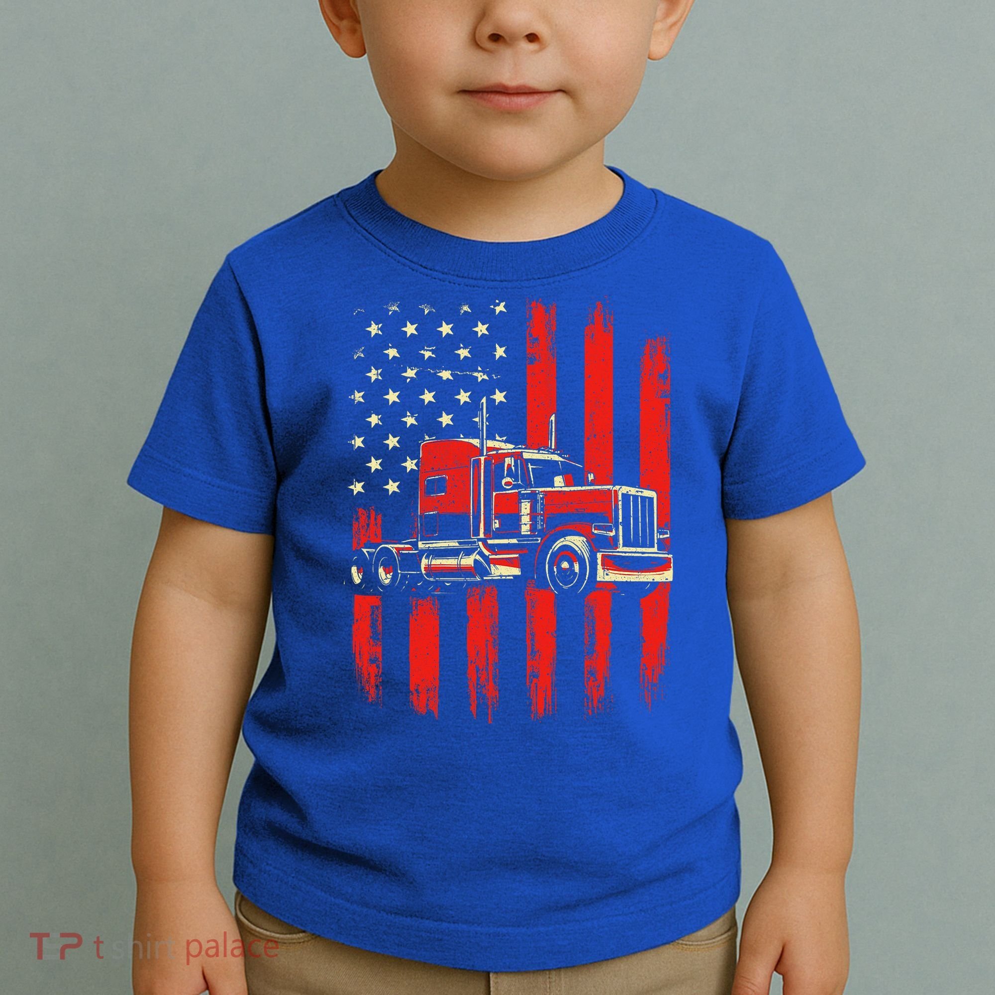 American Trucker Semi Truck Driver Trucking Toddler T-Shirt