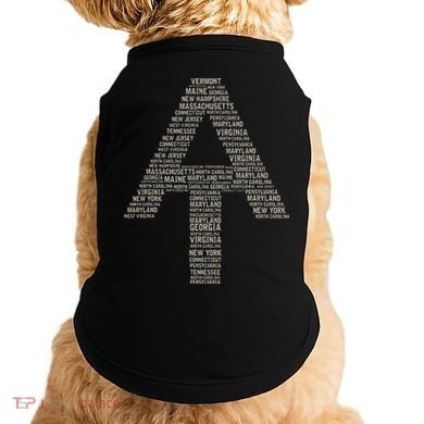 Appalachian Trail Symbol Word Cloud With Us Staates Doggie Tank