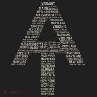Appalachian Trail Symbol Word Cloud With Us Staates Beanie thumb 2